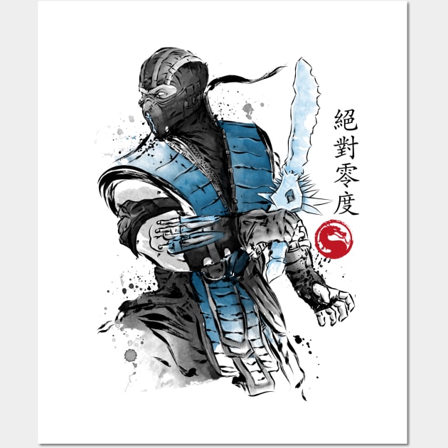 Ice Warrior sumi-e Wall Art by DrMonekers